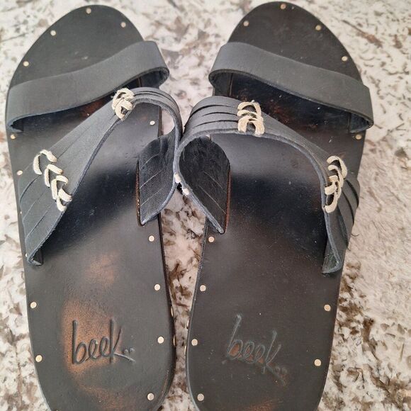 Beek Brown Leather Sandals size 6‎ - Picture 4 of 11